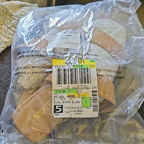 Mixit Women’s 9 Tan Dual-Band Slide Sandals – Summer Casual, NWT - Picture 2 of 4